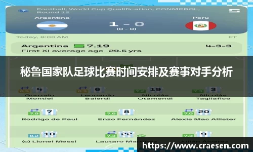 秘鲁国家队足球比赛时间安排及赛事对手分析